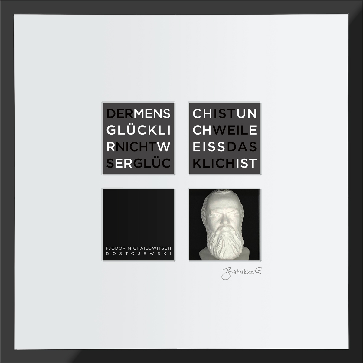 birkelbach-zitatequadrate-bild-fjodor-michailowitsch- dostojewski-rahmen-schwarz-55-x-55-cm